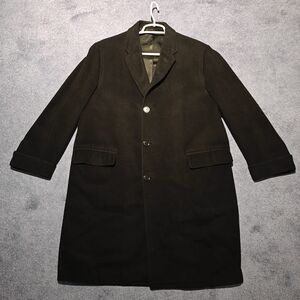 Classic Black Men's Cashmere Coat, Size 40